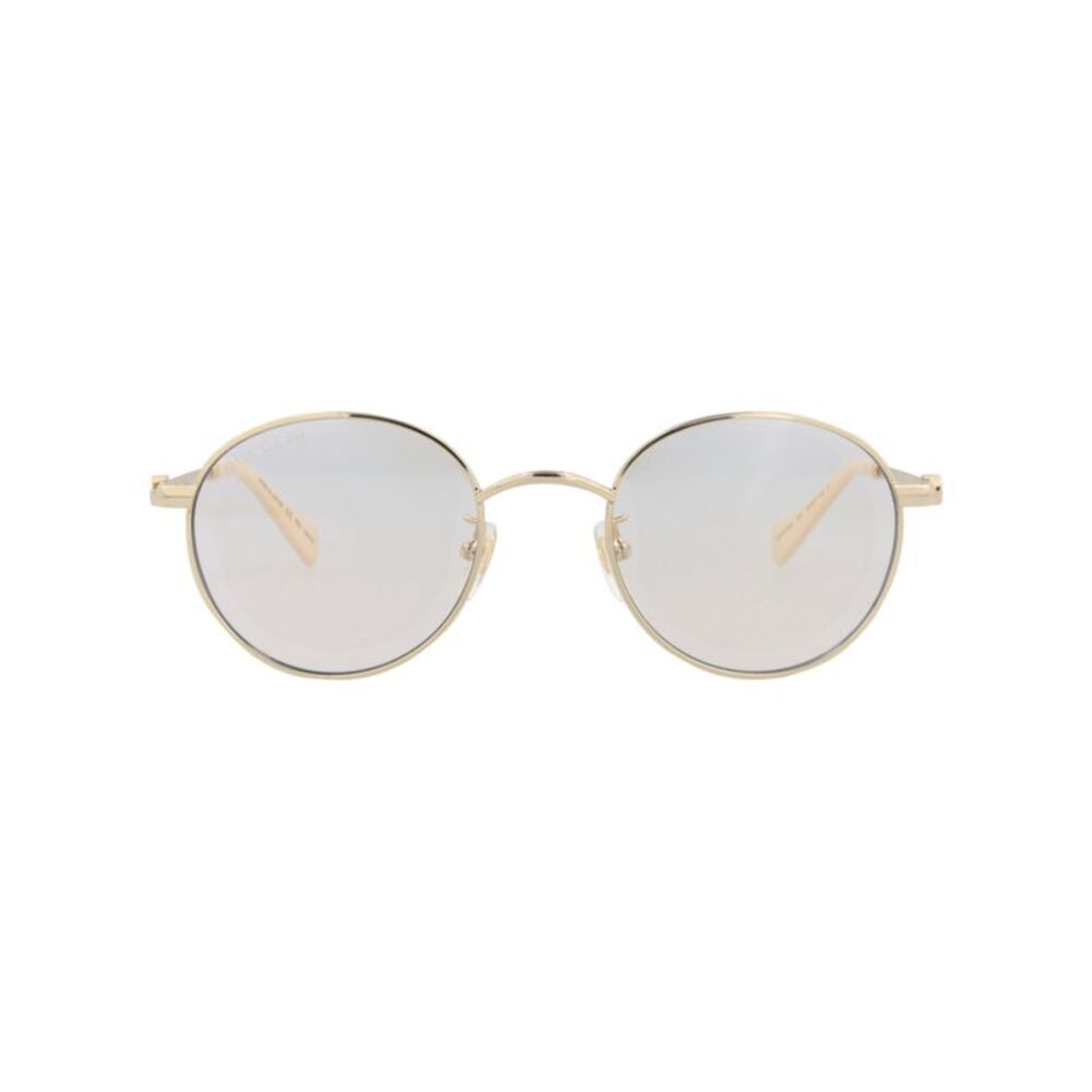 Gucci Round-Frame Metal Sunglasses Gold Womens
